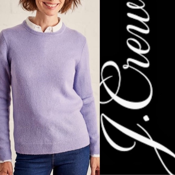 J. Crew Sweaters - J. Crew 100% Lambswool Crewneck Lilac Sweater Top
